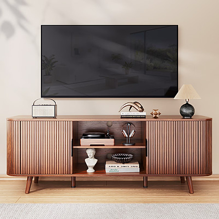 65" Tydimor TV Stand Entertainment Center w/ Storage Shelves & Drawers (Walnut) $98.98 + Free Shipping