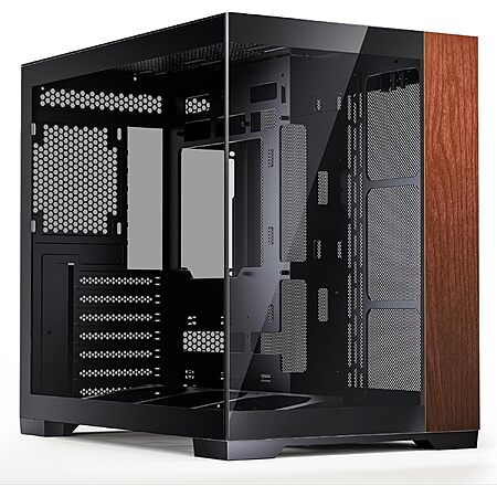 Asiahorse Scutum ATX Mid-Tower PC Case w/ 270° Tempered Glass & Ash Wood Trim (Black) $87.91 + Free Shipping