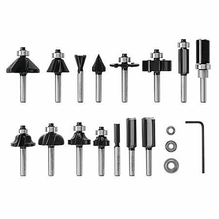 [Prime] Bosch 15-Piece Carbide-Tipped Wood Router Bit Set (RBS015MBS) $73.99 + Free Shipping