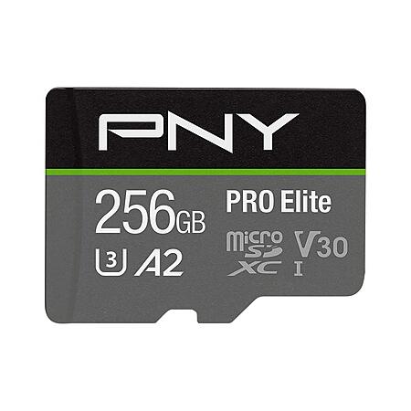 256GB PNY PRO Elite V30 A2 microSDXC Memory Card