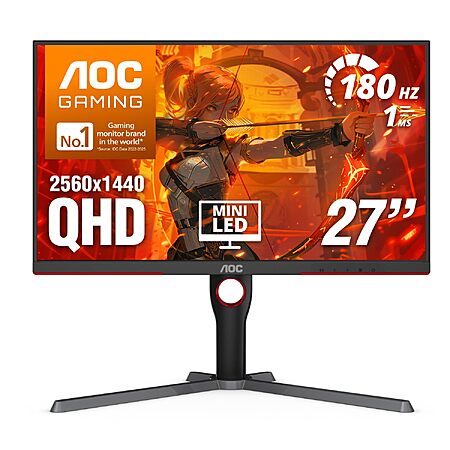 27" AOC Q27G3XMN 2560x1440 QHD VA Mini-LED Gaming Monitor 180Hz