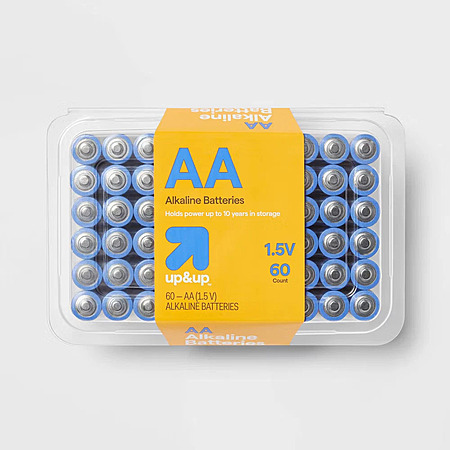 60-Pack up & up 1.5V AA Alkaline Batteries