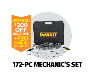 DEWALT TOUGHSERIES™ 3 Drive Mechanics Tool Set, 172-Pieces, DWMT45416