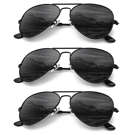 QALLY Aviator Sunglasses for Men & Women with UV Protection for Driving