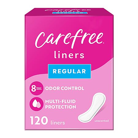 $4.48 120-Count Carefree Panty Liners for Women with S&S