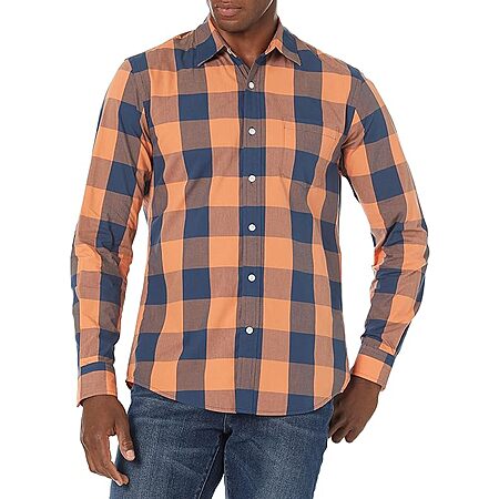Amazon Essentials Men's Slim-Fit Long-Sleeve Poplin Shirt (various, M-2XL) from $6.70 
