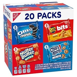 $6.41 for 20 Count Nabisco Classic Mix Variety Snack Packs (OREO Mini, CHIPS AHOY! Mini, Nutter Butter Bites, RITZ Bits Cheese) with S&S