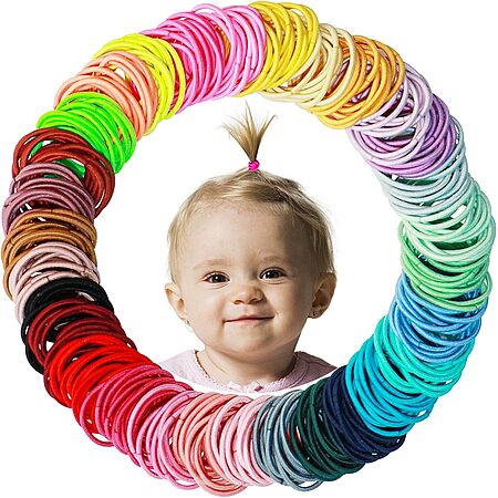 $3.99 200 Count Small Hair Ties, Baby Hair Ties for Baby Girls Toddlers