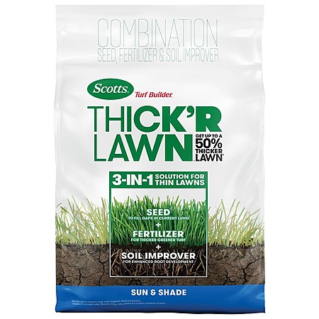 12-Lb Scotts Turf Builder THICK'R Lawn Sun & Shade Mix $13 + Free S&H