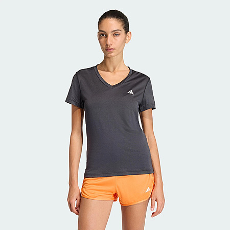 adidas Women's Workout Essentials V-Neck T-Shirt (Black) $9 + Free S&H