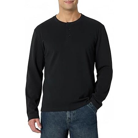 $3.64 to $6.94 Amazon Essentials Men's Long Sleeve Henley Shirt, Relaxed-Fit (XS, S, M, 2XL only)