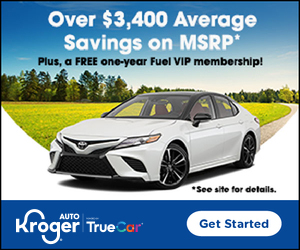 Purchase a vehicle through Kroger Auto (TrueCar), Get Free 1-Year Fuel VIP Membership