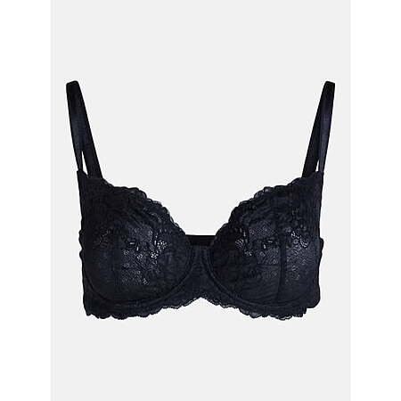 Joyspun Women's Two-Tone Lace Balconette Bra (Black) $5.99 + Free Shipping w/ Walmart+ or on $35+