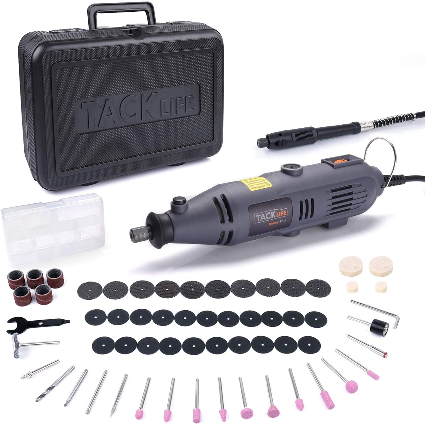 TACKLIFE Rotary Tool with Flex Shaft and 60 Accessories $19.58 + Free Shipping