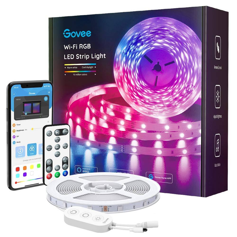 Govee 16.4ft WiFi Smart LED Strip Light w/ Alexa, Google Assistant and IR Remote Control - $18.99 + Free Shipping