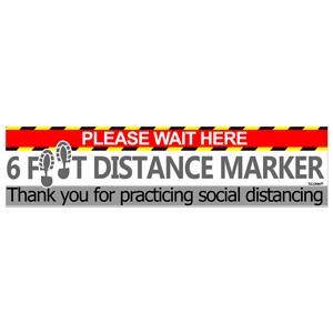 (5-Pack) 12"X3" Social Distancing Floor Decals $5.99 + Free Shipping w/ Prime or Orders $25+