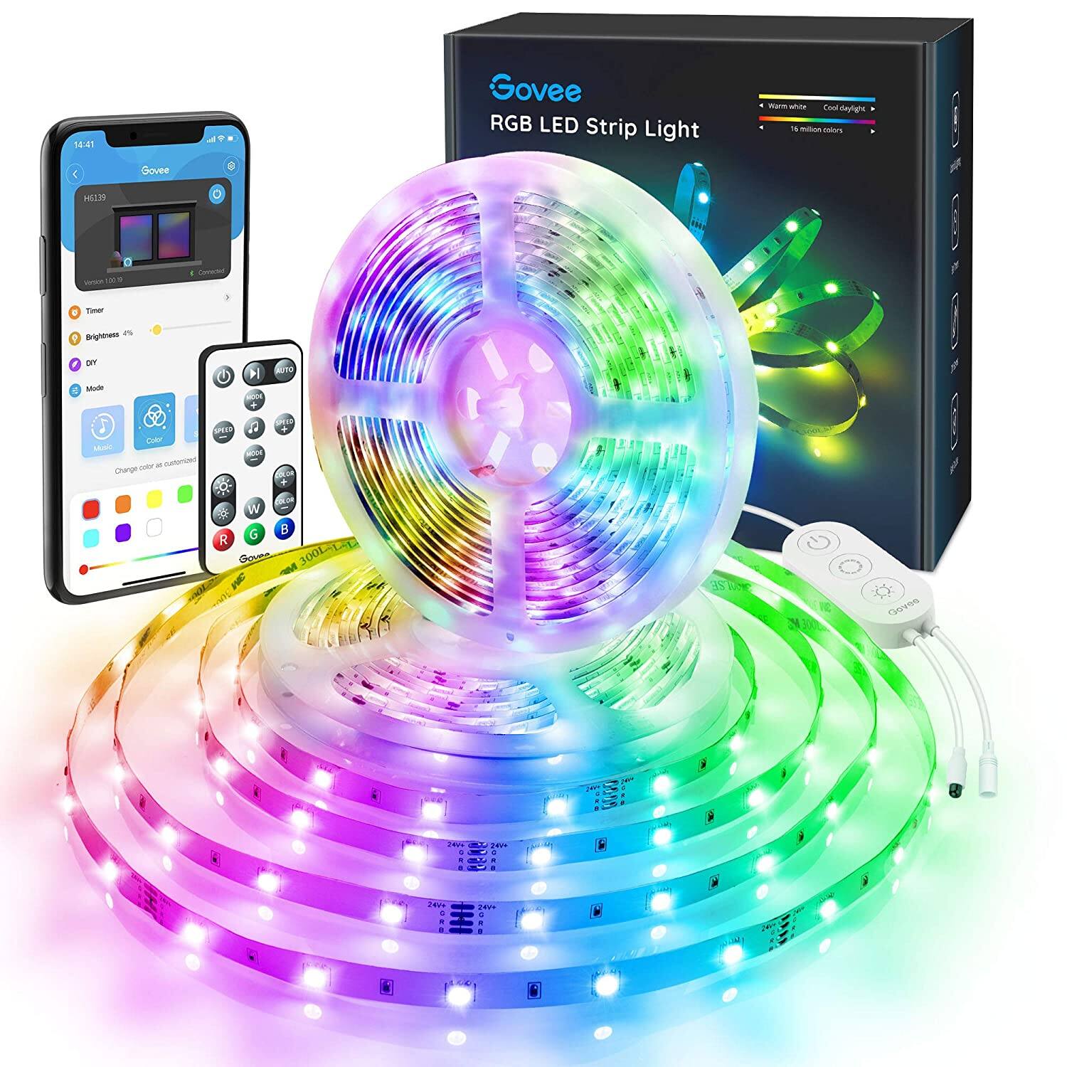 Govee Color Changing 32.8ft LED Strip Lights w App Control and IR Remote - $22.99 + Free Shipping