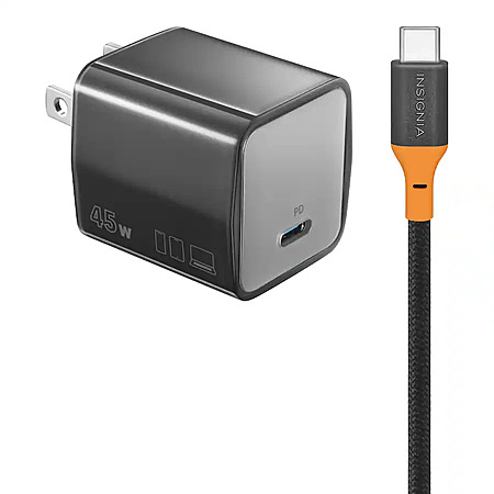 Insignia™ - 45W USB-C Compact Wall Charging Kit with 240W 6 ft Cable