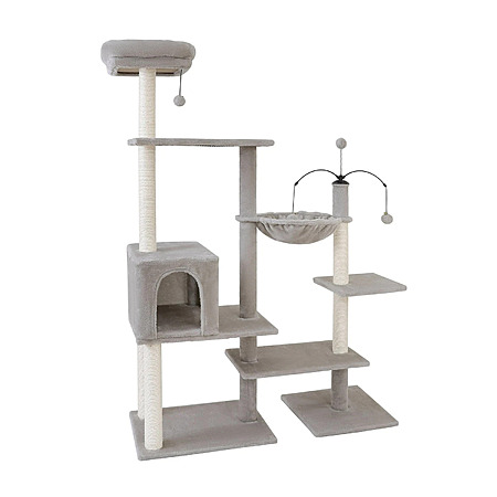 64" Vibrant Life Multi-Level Cat Tree w/ Condo & Hammock: Light Grey $32.90, Darker Grey $34.83 + Free Shipping