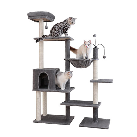 64" Vibrant Life Multi-Level Cat Tree w/ Condo & Hammock (Grey) $34.85 + Free Shipping