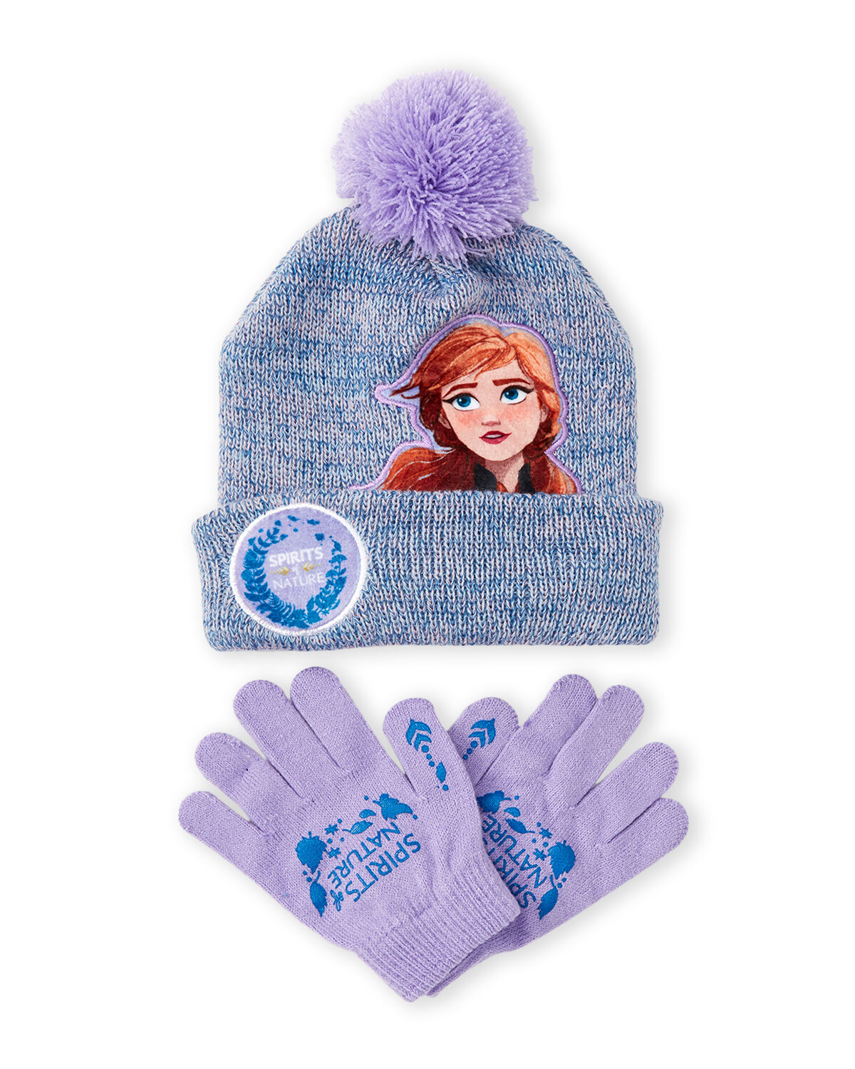 2-Pc Disney's Frozen Girls' Anna Pom Beanie & Gloves Set $4 & More + Free Shipping $10+