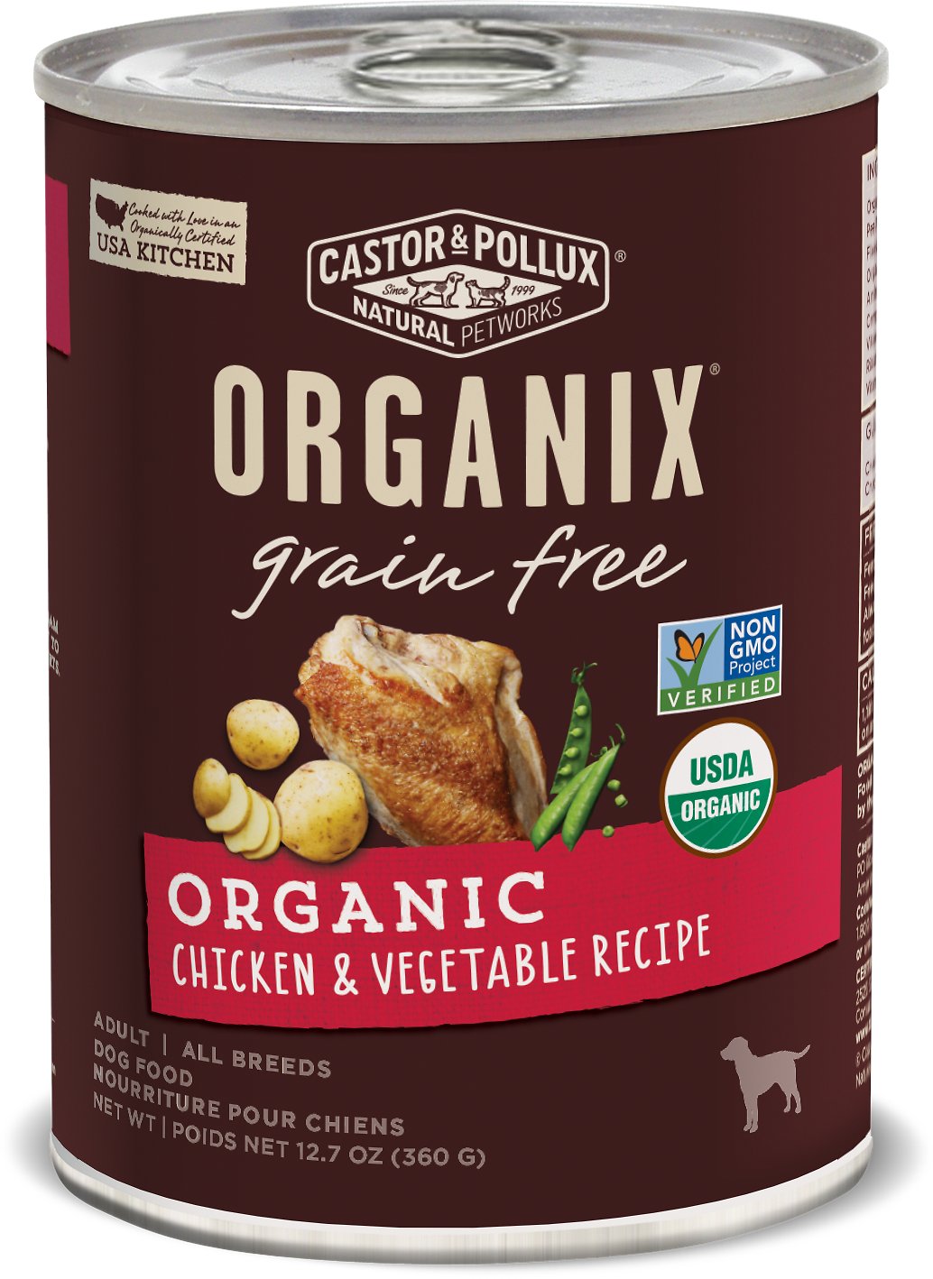 12-Pack Castor & Pollux Organix Grain-Free Organic Adult Canned Dog Food (12.7-Oz Each) $19 or less w/ Autoship + Free Shipping $49+