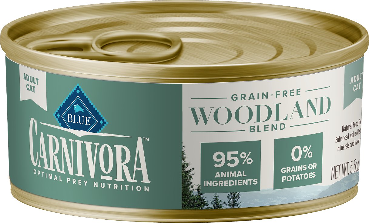 24-Pack Blue Buffalo Carnivora Woodland Blend Grain-Free Adult Wet Cat Food (5.5-Oz Each) $30.30 or less w/ Autoship + Free Shipping $49+