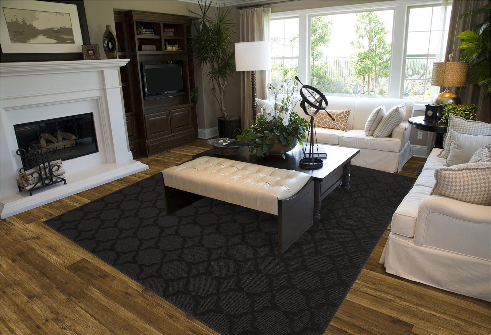 5' x 7' Garland Rug Sparta Geometric Indoor Area Rug: Black $27.75, Sea Foam $29.36, Chili Pepper Red $29.85 & More + Free Shipping $35+
