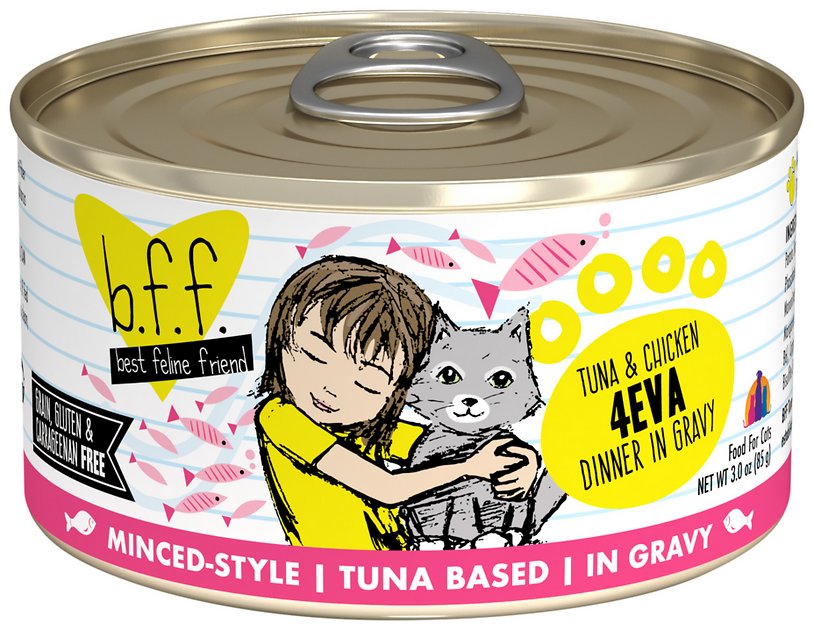 24-Pack Weruva BFF 4-Eva Tuna & Chicken in Gravy Canned Cat Food (3-Oz each) $16.90 w/ Autoship + F/S $49+ or $17.75 w/ S&S + F/S w/ Prime