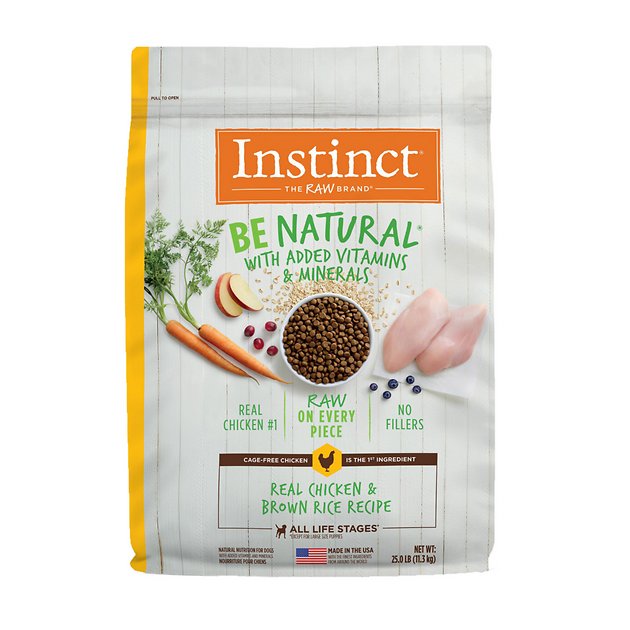 25-Lbs Instinct Be Natural Freeze-Dried Raw Coated Dry Dog Food $27.95 or less w/ Autoship + Free Shipping $49+ or w/ Amazon Prime
