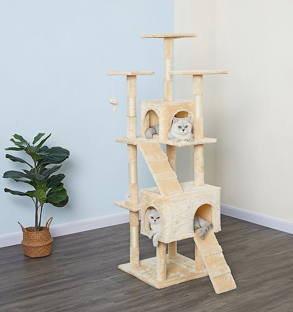 63" Go Pet Club Economical Sisal Cat Tree (Beige) $49 + Free Shipping