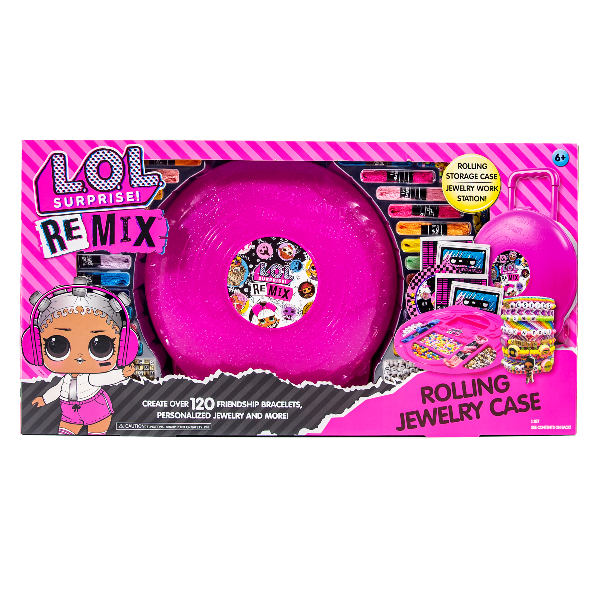 LOL Surprise! REMIX Rolling Jewelry Case w/ Supplies for 120+ Friendship Bracelets $10.90 + Free Shipping w/ Walmart+ or Orders $35+