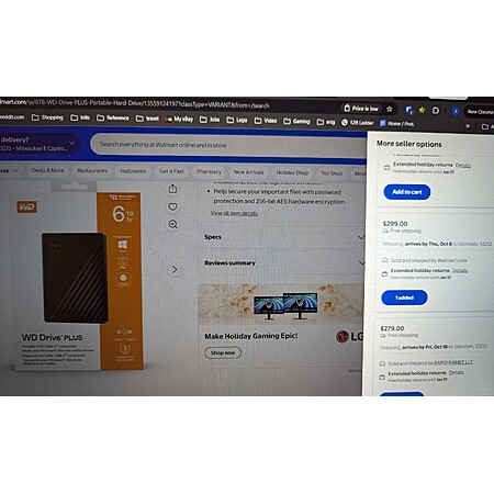 WD Drive PLUS 6TB External Portable Hard Drive $150 at Wal-mart YMMV