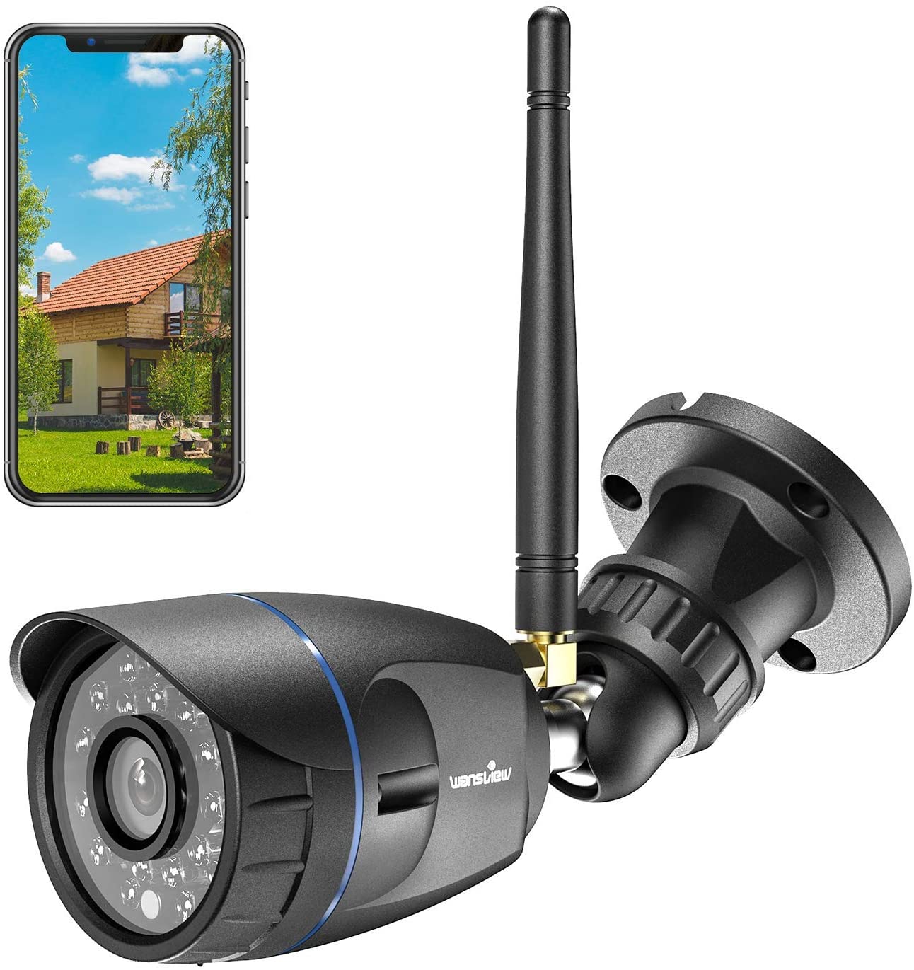 Wansview 1080P Waterproof WiFi Home Security, Night Vision $18.49+Free Shipping