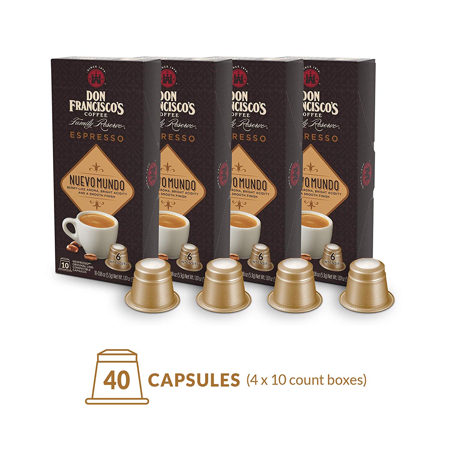 40-Pods Don Francisco's Nespresso Compatible Capsules (Nuevo Mundo) $12.90 w/ S&S + Free S&H