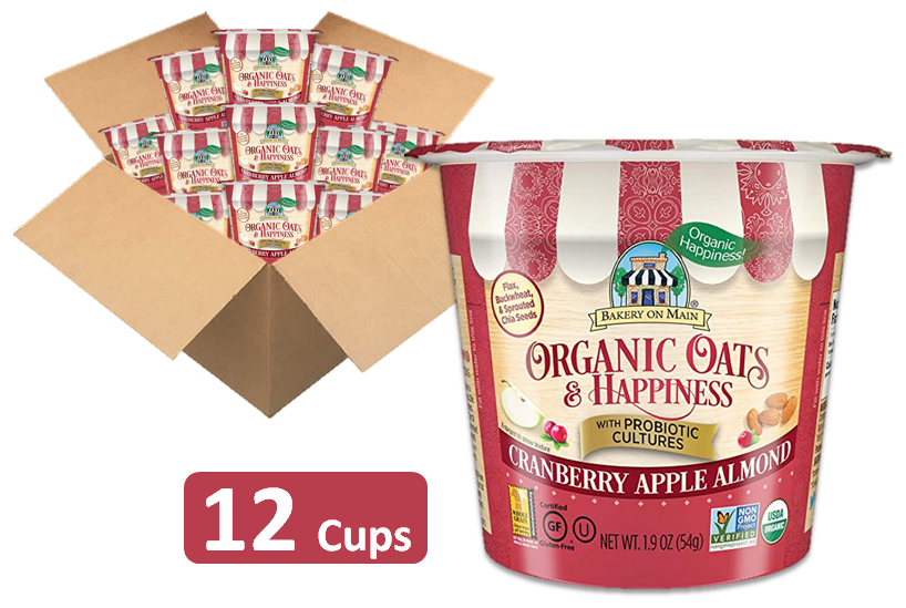12-Count 1.9-Oz  Bakery on Main Gluten Free Oatmeal Cup (Cranberry Apple Almond) $5.83 w/ S&S + Free Shipping w/ Prime or $25+
