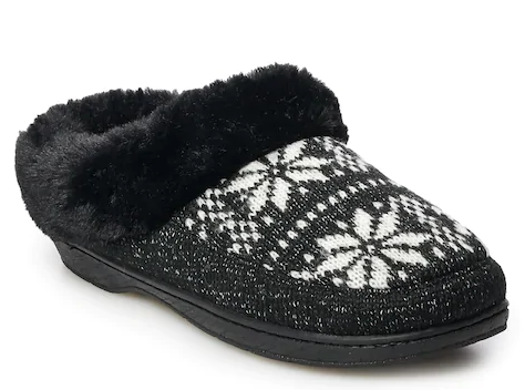 Kohl's Cardholders: Women's Sonoma Goods For Life Slippers: Fairisle Mock Toe Clog Slippers (various) $7.84, Microsuede Moccasin Slippers (various) $8.40 & More + Free S/H