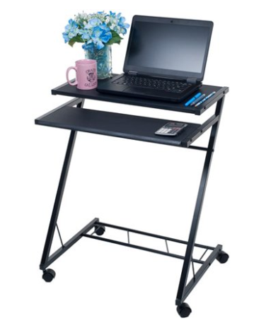 Hodedah Adjustable Height Wood Top Laptop Desk on Wheels (mahogany) $23.18, Mobile Rolling Cart Compact Computer Desk $29.59 + Free S/H on $35+