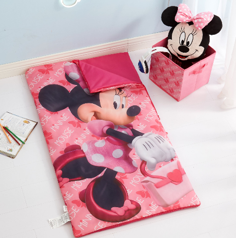 3-Pc. Disney Minnie Mouse Girls' Slumber Bag, Pillow & Storage Cube Set $14.98, 2-Count. Disney Minnie Mouse Bean Plush $9.97 ($4.98 Each) & More + Free S/H on $35+