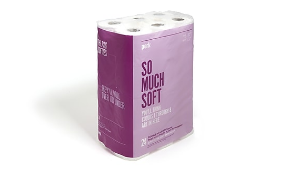 Perk™ Ultra Soft 2-Ply Standard Toilet Paper [FREE SHIP -- YMMV ] 24 Rolls/Case $18.96