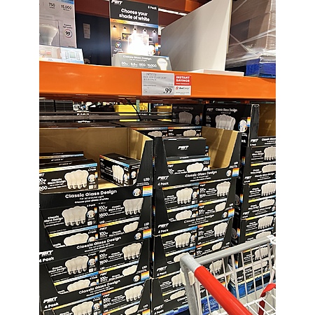 YMMV: Feit Electric 100W LED Classic Glass 4-Pack $0.99 after Xcel rebate - Costco Woodbury, MN (In-Store)