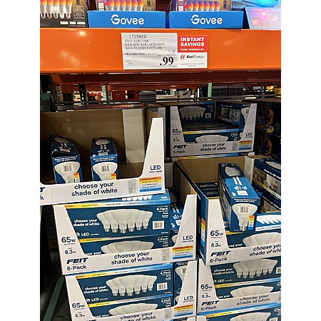 YMMV: Feit Electric 65W BR30 LED Flood 5-CCT 6-Pack $0.99 after Xcel rebate - Costco Woodbury, MN (In-Store)