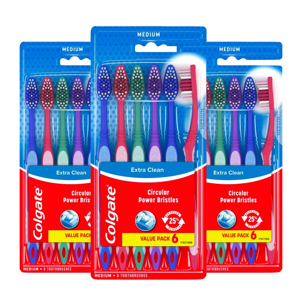6-Count Colgate Extra Clean Toothbrush (Medium) 3 for $7.65 w/ S&S ...
