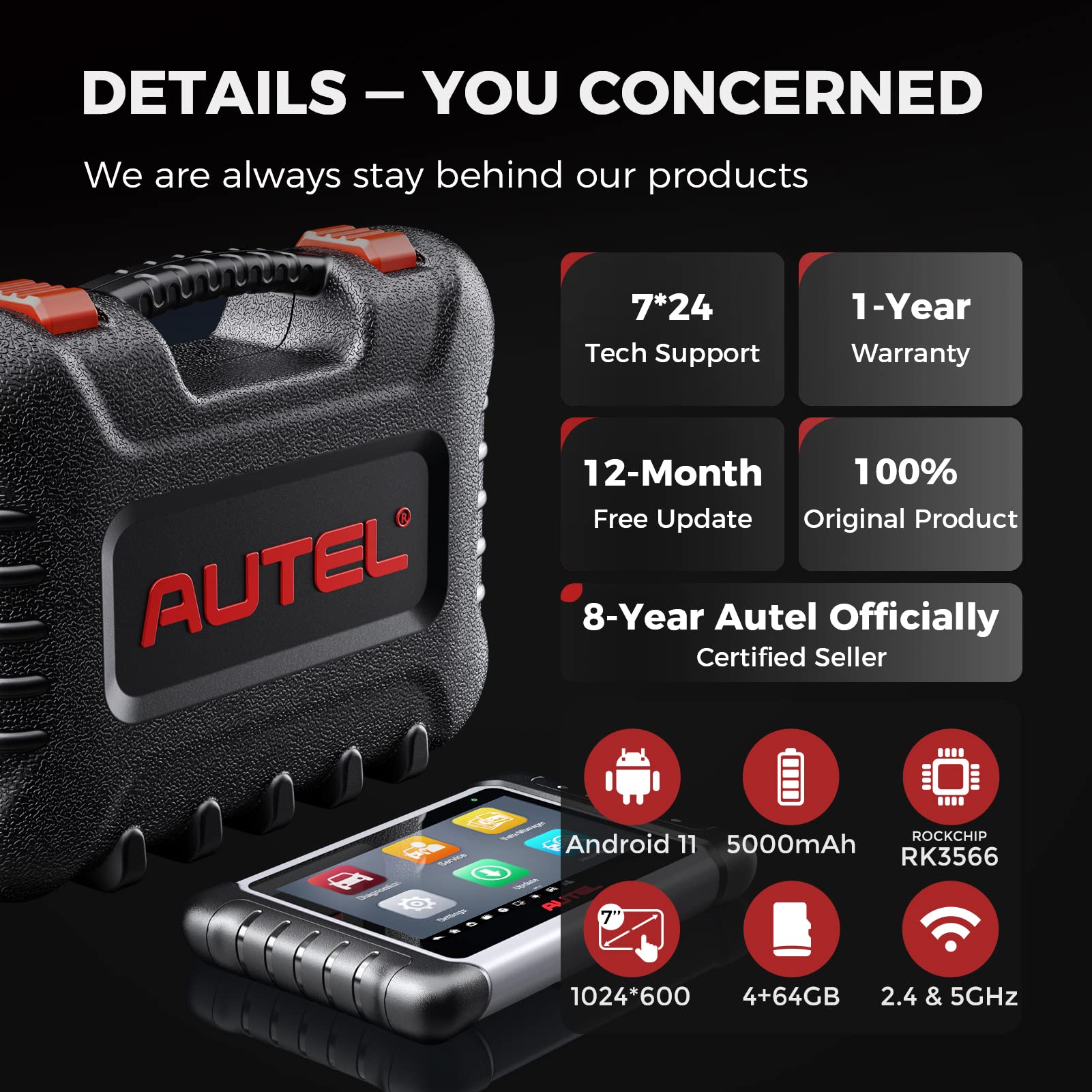 Autel Scanner MaxiCOM MK808S : 2023 Bidirectional Tool as MK808BT Pro ...