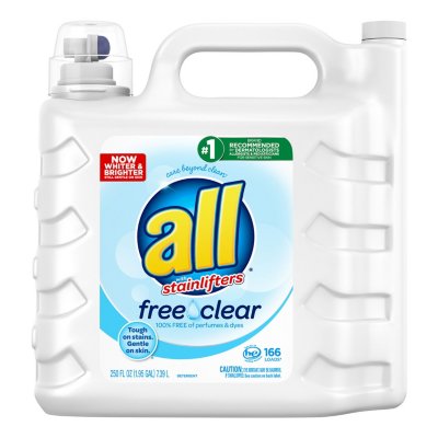 all 2X Ultra with Stainlifter Free & Clear (166 loads, 250 oz.) $10.65