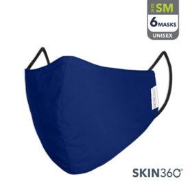 SKIN360 Premium Reusable Cloth Face Mask, Small, Choose Your Color (6 pk.) $9.97