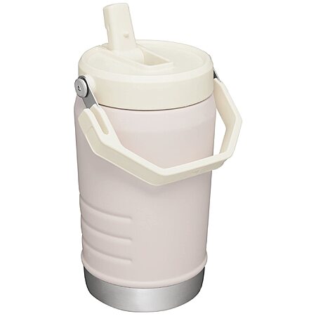 Stanley IceFlow Flip Straw Jug with Handle 40 oz| Twist On Lid and Flip Up Straw, Rose Quartz- $28.50