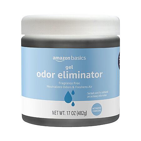 Amazon Basics Gel Odor Eliminator, Activated Charcoal, Fragrance Free, 17 Oz, Pack of 1 - $3.50