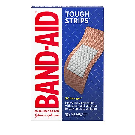 Band-Aid Brand Tough Strips Adhesive Bandages, Extra Large Size, 10 ct - $2.17 w/ S&S at Amazon
