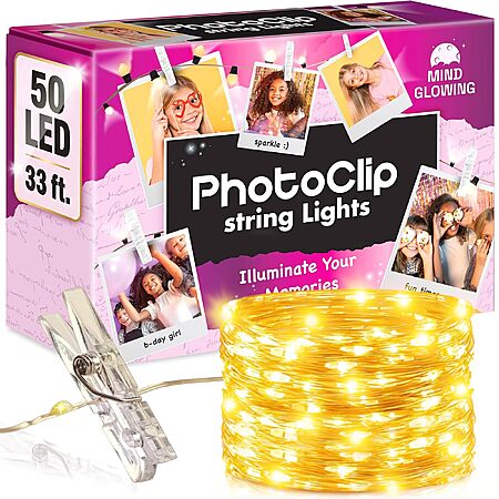 Mind-Glowing Photo Clips String Light - (50 LED, 16.4 ft) - $7.99 ...